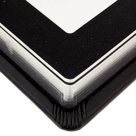 Flashpoint Pro Book Bound Album, Holds 18 4x6" Photos, Leatherette Cover, Color: Black Pages, Black Cover, Silver Gilding.