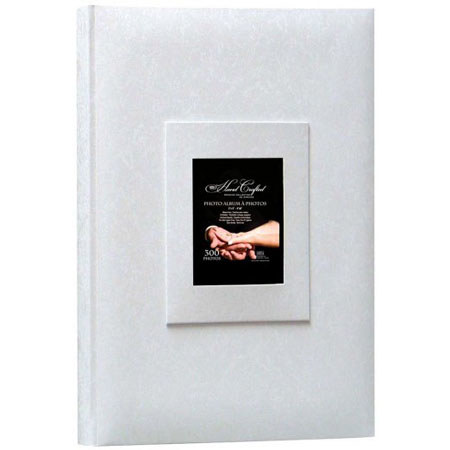 Adorama Synthetic Fabric Proof Album, Holds 300 4x6" Photos, White