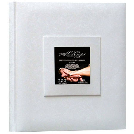 Flashpoint Synthetic Fabric Series Proof Album , Holds 200 5x7" Photos, White