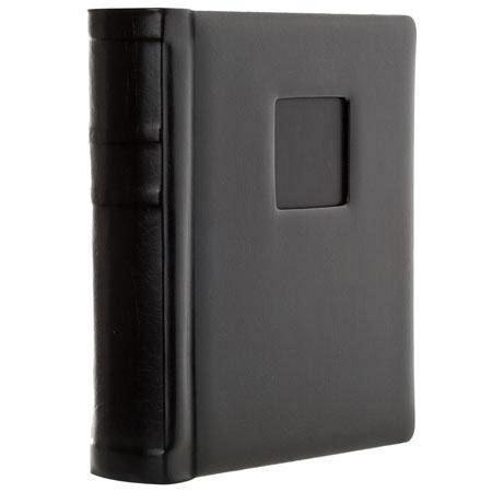Flashpoint Pro Book Bound Album, 5x7" 24 Photos, Black/Black W/Window