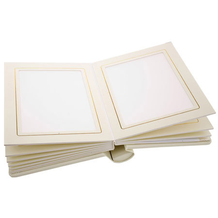 Flashpoint Pro Book Bound Album, 8x10" 18 Photos, Ivory/Ivory W/Window