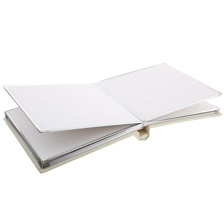 Flashpoint Front Padded Tape Metal Edged Self Adhesive Bound Album, Holds 30 8x10" Photos, Color: Ivory.