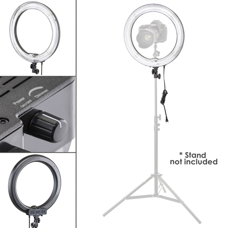 Flashpoint 13" AC Powered 50W 5500K Fluorescent Ring Light
