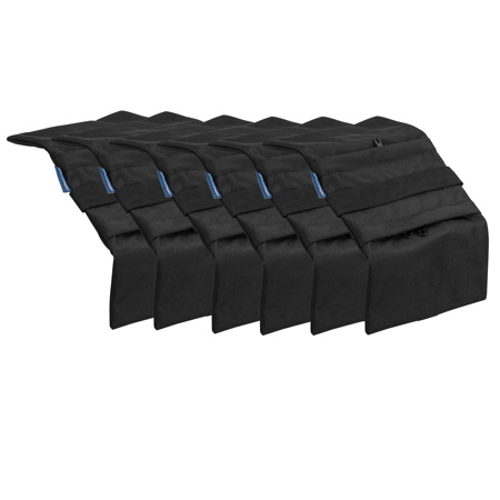 Flashpoint Empty Saddle Sandbag, Water-Resistant Cordura Nylon - (5 lb Capacity, Black) (6 Pack)