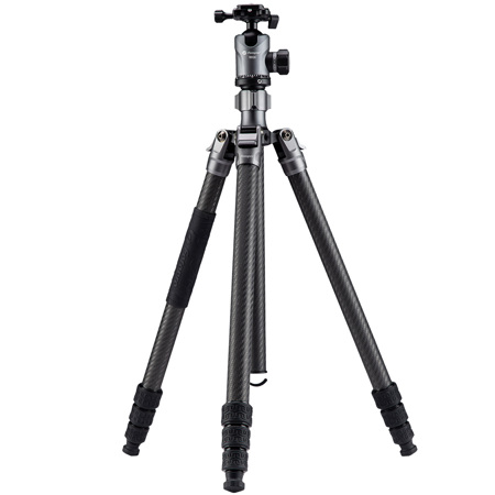 FotoPro Sherpa Plus 4-Section CF Tripod/Monopod with FPH-52QS Ball Head, Gray