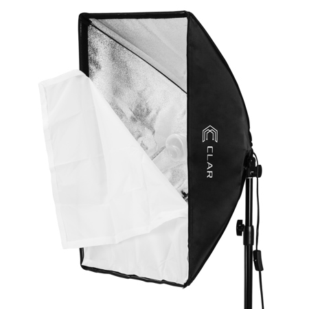 Clar 2-Light SoftBox Kit, Stands and Carrying Case FP-LCF-SBK01