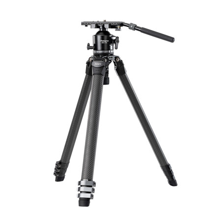 FotoPro Origin O-10 4-Section Carbon Fiber Tripod with MH-13Q Ball Head Black/Gray