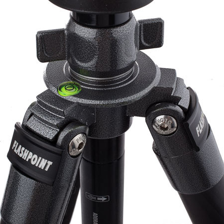 Flashpoint CF1328N Carbon Fiber Tripod,Supports 24.2Lbs