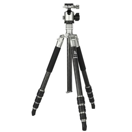 FotoPro T-Roc Max 4-Section Carbon Fiber Professional Tripod, 67.3" Max Height