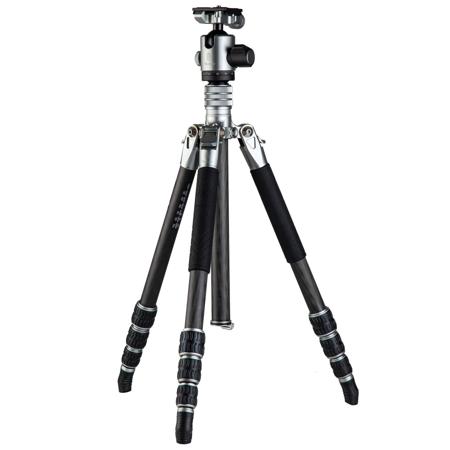 FotoPro T-Roc One 4-Section Carbon Fiber Professional Tripod, 54.9" Max Height