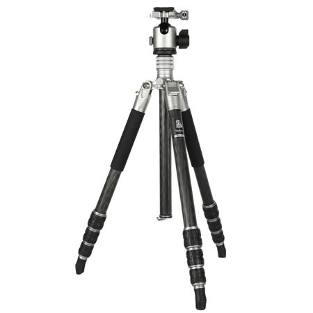 FotoPro T-Roc Plus 4-Section Carbon Fiber Professional Tripod, 61.1" Max Height