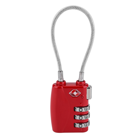 Slinger TSA 3-Dial Combination TSA Lock (Red)