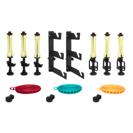 Flashpoint Background Holder Triple Hook, Pair, Black with 3x TeleDrive w/Chain