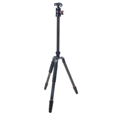 FotoPro X-Go Max 4-Section Carbon Fiber Tripod with Built-In Monopod, FPH-62Q Ball Head, 26 lbs Capacity, 67" Maximum Height