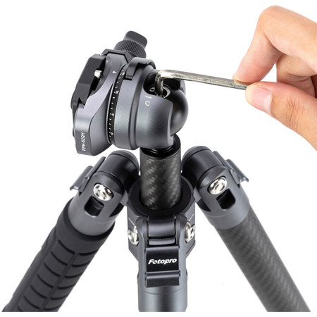 FotoPro X-AIRFLY Video 5-Section CF 2-In-1 Tripod w/Ball+Fluid 