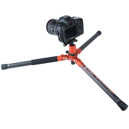 FotoPro X-Aircross 2 5-Section Carbon Fiber Tripod with FPH-42Q Ball Head,Orange