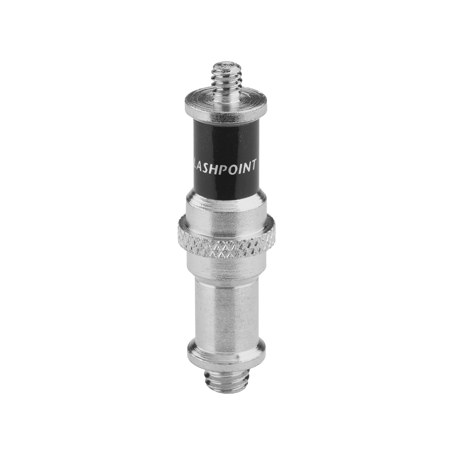 Flashpoint 5/8" Stud with 1/4"- 20 & 3/8" Male Threads (Double Flat-Edge Spigot Adapter)