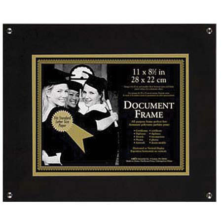 MCS 21219 Onyx Float Document Frame for 8.5x11"