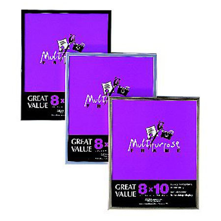 MCS Multipurpose Plastic Frame for a 11x14" Photograph, 5/16" Width, Silver