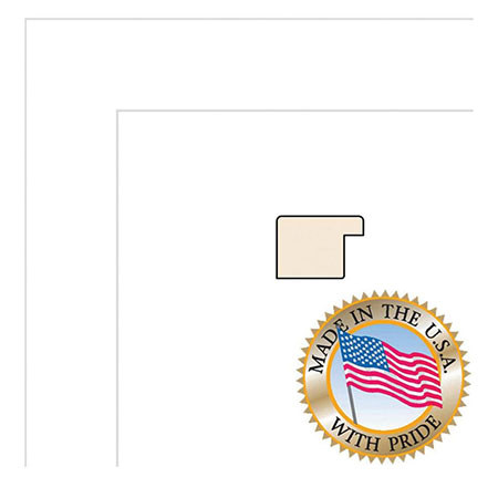Art To Frames 3966 Wood Frame for 20x24 Photograph, 1.25" Thick and 0.375" Deep, Regular Plexi Glass, Satin White