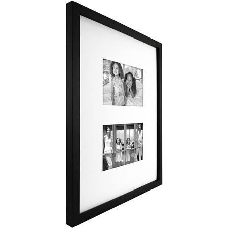 MCS East Village Series 11x14" Wood Picture Frame for 2 4x6" Photograph, Black