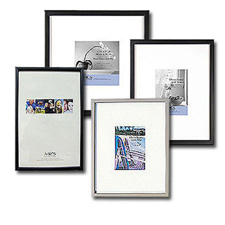 MCS East Village Series Wood Picture Frame, 11x14" With a White Mat for a 5x7" Photograph with a 5/8" Molding, Color: Black.