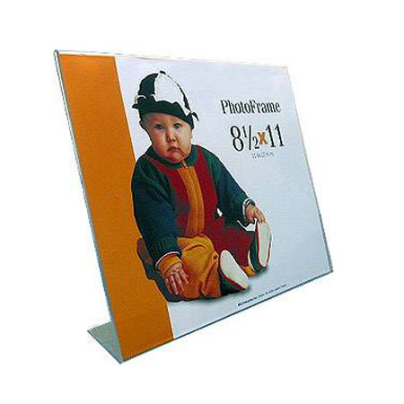 MCS Acrylic Bent, Ultra-Clear 'L' Easel Frame for 11x8.5" Horizontal Photo