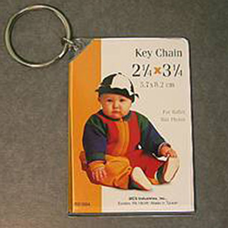 MCS Clear Lucite Photo Key Chain, for 2.25" X 3.25" Photos.