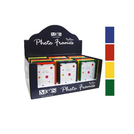 MCS Random Colored Multipurpose Mini Plastic Picture Frame for 4x6" Photograph