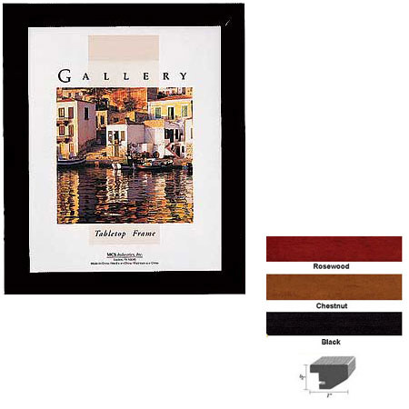 MCS Flat-top, Wood Picture Frame for 5x7" Photo, 1" Width, Chestnut