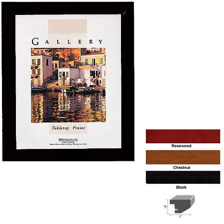 MCS 44713 Flat-top Series Wood Picture Frame 8x12" Photograph, 1" Wide -Black