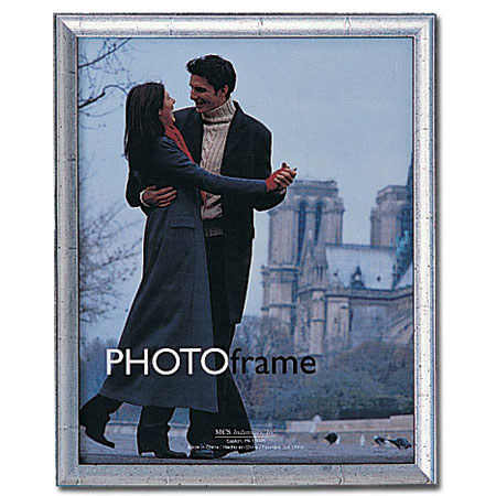 MCS Solid Wood Leaf Frame for 5x7" Photograph, Silver