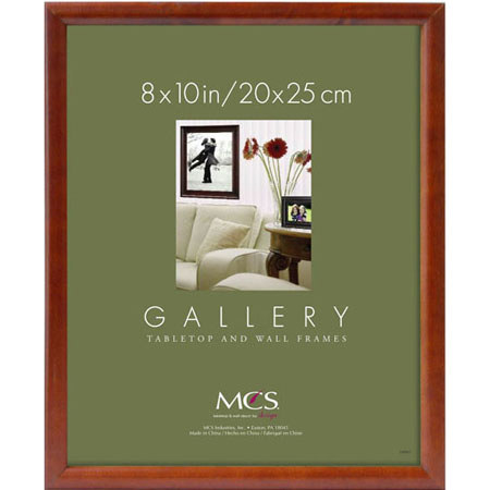 MCS Bullnose Series Wood Picture Frame for 8x10" Photograph, Rosewood
