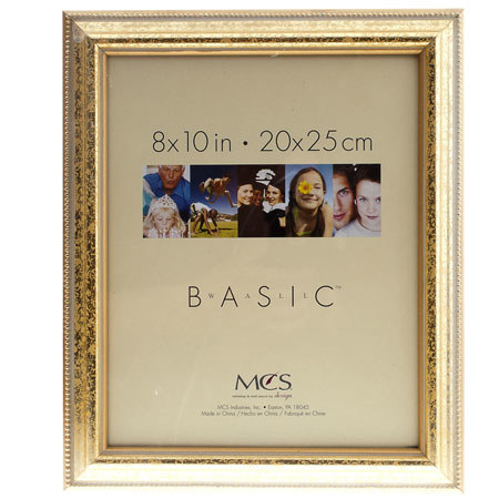 MCS Renaissance Series Wood Picture Frame for 8x10" Photograph, Provincial Gold