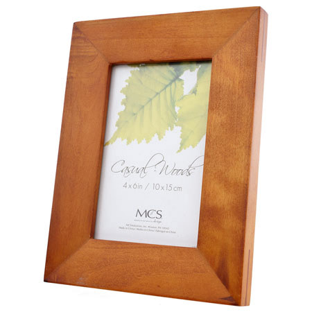 MCS 71140 Casual Woods Series Wood Picture Frame for 4x6" Photograph -Chestnut