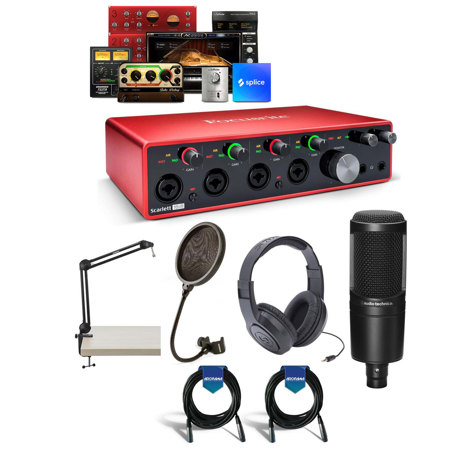 Focusrite Scarlett 18i8 3rd Gen USB Interface w/SW,w/Mic & Technical Pro Mic Arm