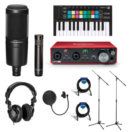 Focusrite Scarlett 2i2 3rd Gen 2x2 USB Audio Interface w/SW, w/Novation Keyboard