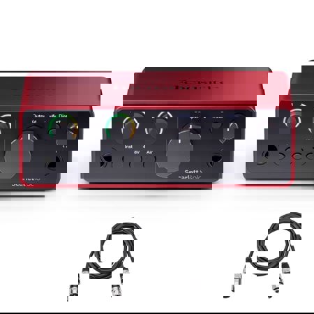 Focusrite Scarlett Solo 4th Gen USB Interface w/SW, w/10' XLR Cable