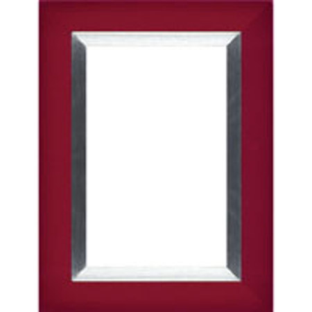 Dennis Daniels Aluminum Inlay Gallery Wood Molding Frame for a 3.5" x 5" Photograph, Color: Carmine Red.