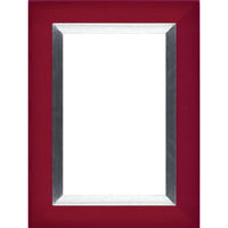 Dennis Daniels Aluminum Inlay Gallery Wood Molding Frame for a 5" x 7" Photograph, Color: Carmine Red.