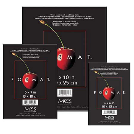 MCS Plastic Format Photo Frames, Set of Ten, Black