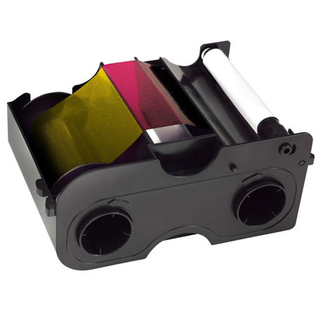 HID Fargo Fargo YMCKOK Color Ribbon Cartridge with Cleaning Roller