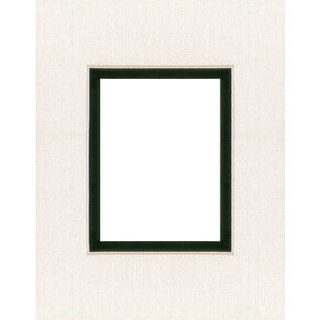 MCS Beveled/Dbl Mat f/3-1/2x5Phts w/Hntr Grn Innr Brdr