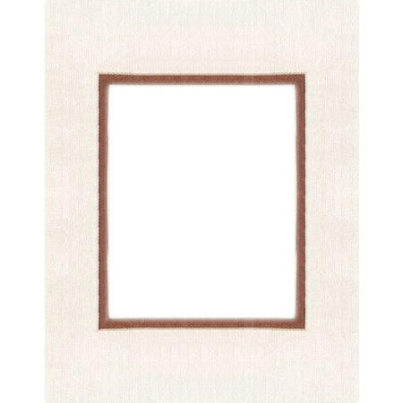 MCS Beveled/Dbl Mat for 5x7 Photos w/Wine Inner Border