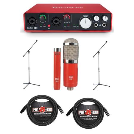 Focusrite Scarlett 6i6 USB Audio Interface, 2nd Generation W/Mic Kit
