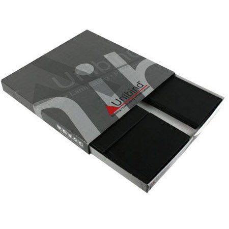 Unibind ProBook, Linen 4X6 Landscape 5mm, Color: Black.