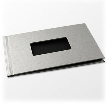 Unibind ProBook, metallic 8.5x11 landscape 3mm, With Window on Cover For a 3.5x5", Color: silver.