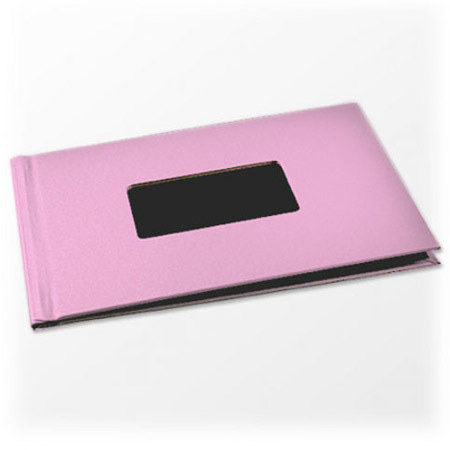 Unibind ProBook, metallic 8.5x11 landscape 3mm, With Window on Cover For a 3.5x5", Color: pink .
