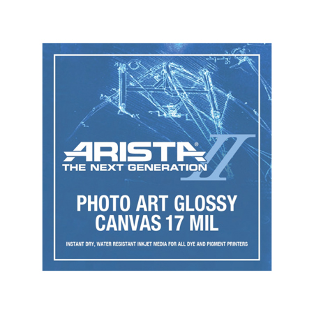 Arista II 17"x35' Photo Art Canvas Glossy Paper Roll, 420gsm