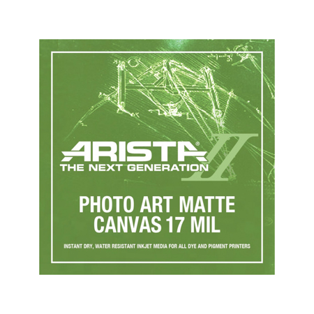 Arista II 17"x35' Photo Art Canvas Matte Paper Roll, 410gsm
